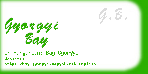 gyorgyi bay business card